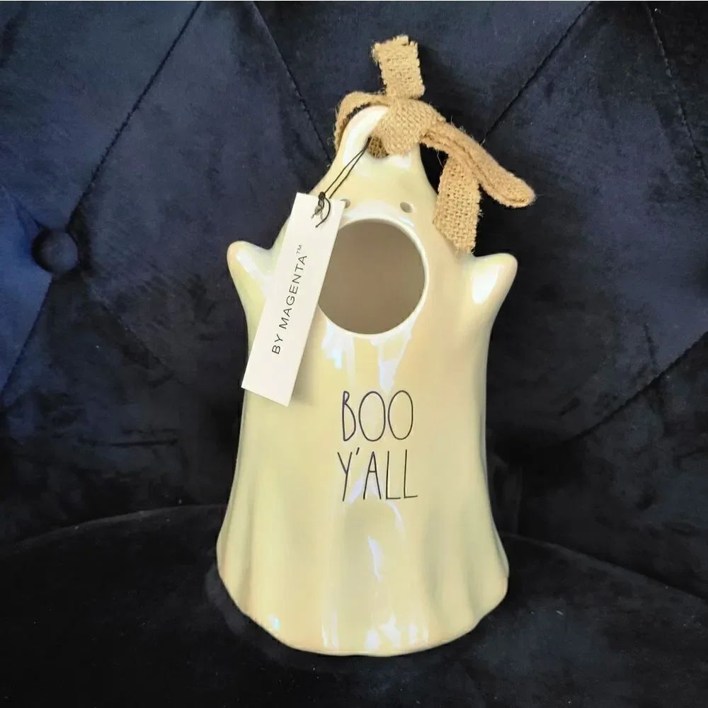 Rae Dunn "TOO CUTE TO SPOOK" Ghost Birdhouse
